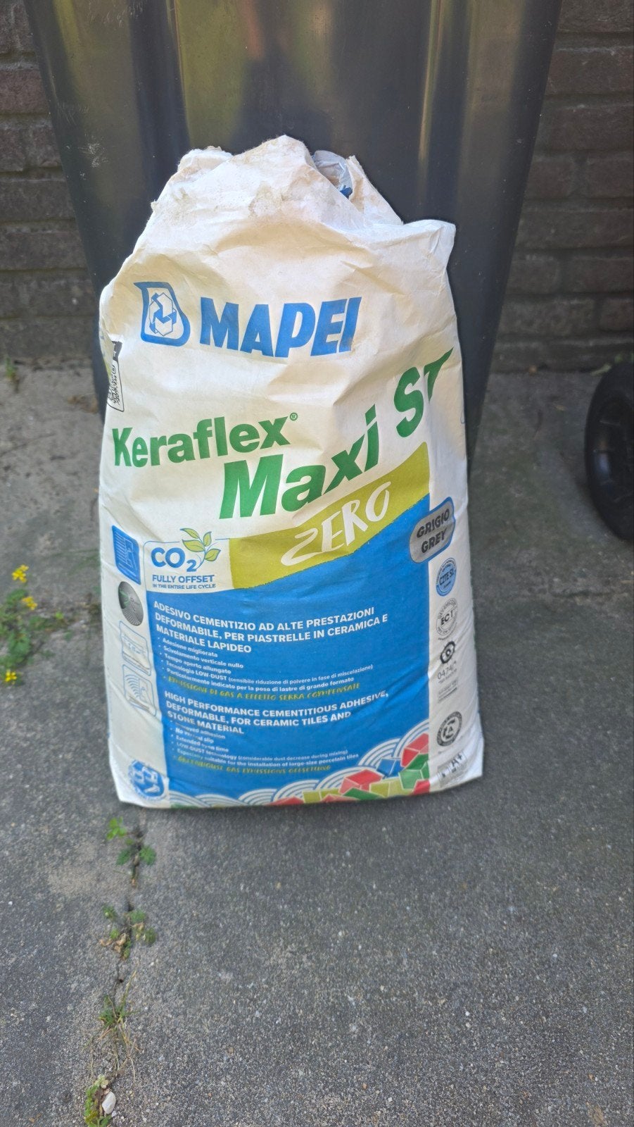 Mapei Keraflex Maxi S1 Zero tegellijm - Grijs, Ophalen, Overige materialen, Gebruikt, Overige typen
