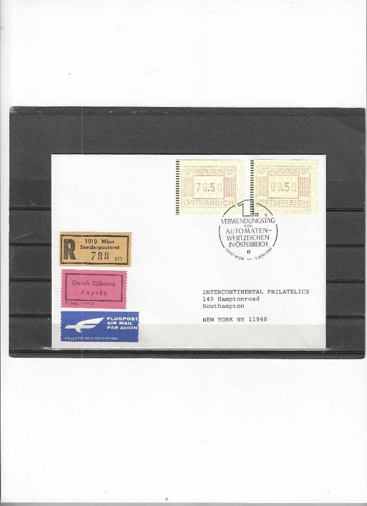 Oostenrijk,brief met automaat zegel frankering,, Verzenden, Brief