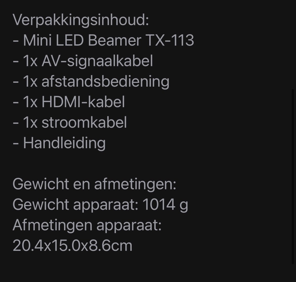 Foto 12 van Technaxx TX-113 Mini Full HD LED Beamer met afstandsbedienin