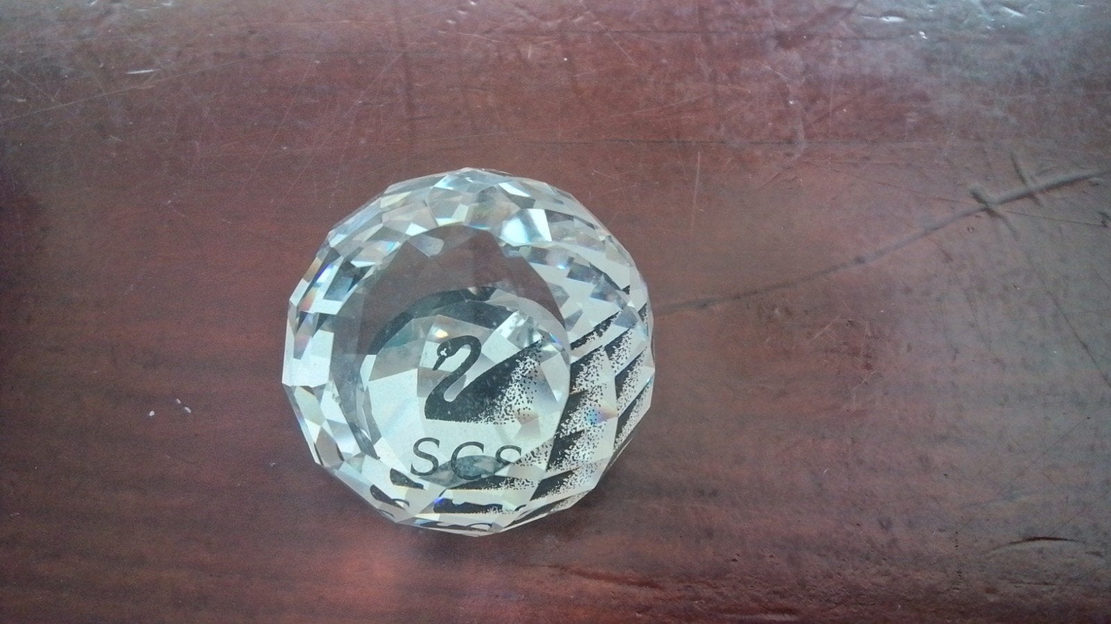 Swarovski  , presse papier  , diamant met zwaan en andere, Verzamelen, Swarovski, Ophalen of Verzenden, Zo goed als nieuw, Figuurtje
