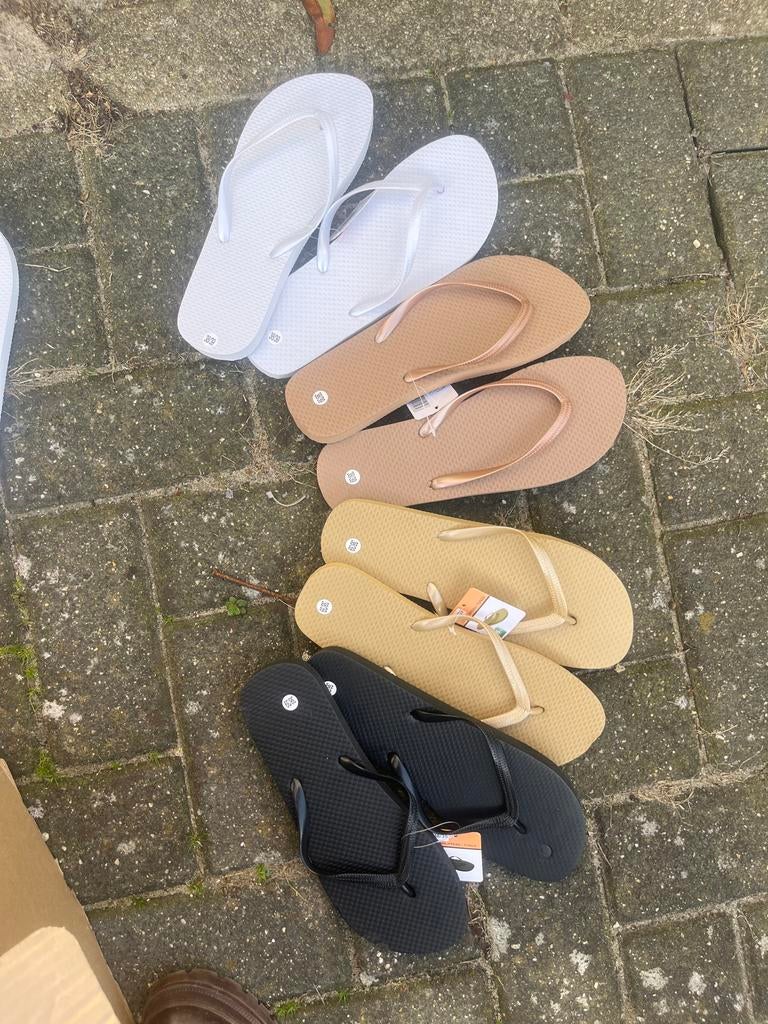 4 paar nieuwe slippers maat 38/39, Ophalen of Verzenden, Nieuw, Slippers