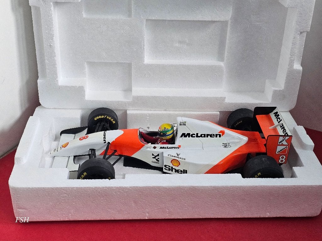 McLaren Ford MP4-8, Ayrton Senna # 8, 1993, Minichamps., Ophalen of Verzenden, Zo goed als nieuw, Auto, MiniChamps