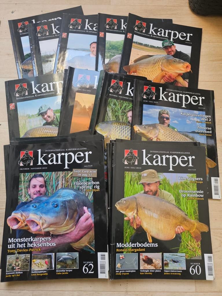 19 Tijdschriften Karperwereld 2010-2014, Ophalen of Verzenden, Gelezen