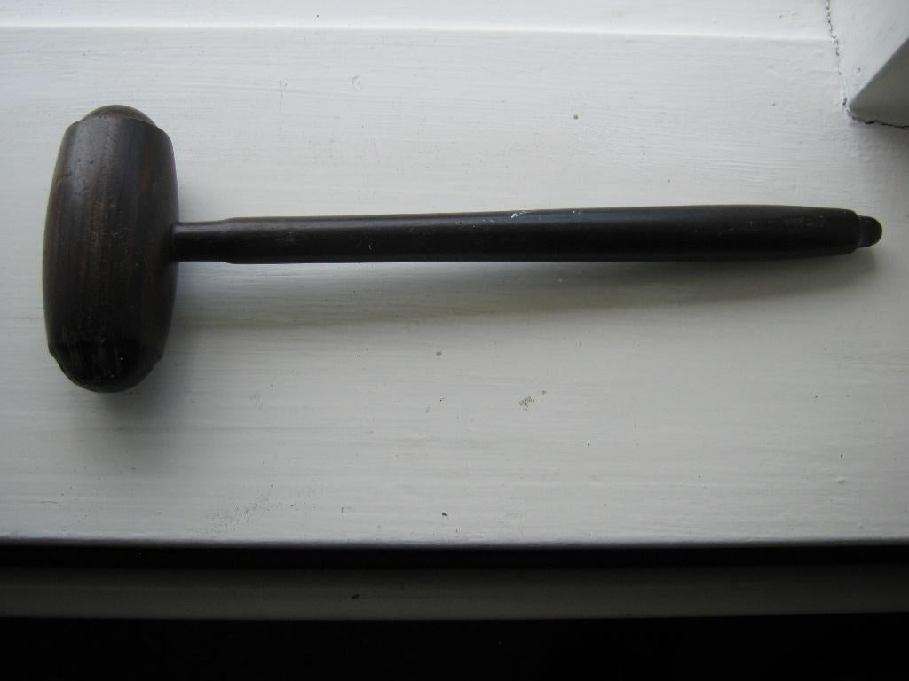 Oude Mahonie Voorzittershamer., Antiek en Kunst, Verzenden