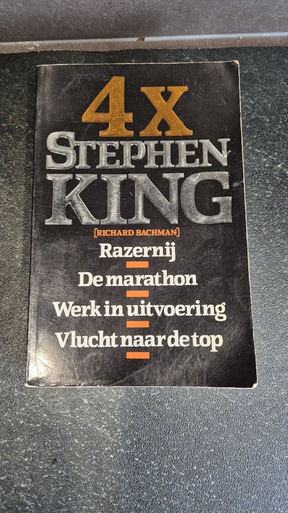4x Stephen King: Razernij, De Marathon en 2 anderen. 6B15, Ophalen of Verzenden, Gelezen