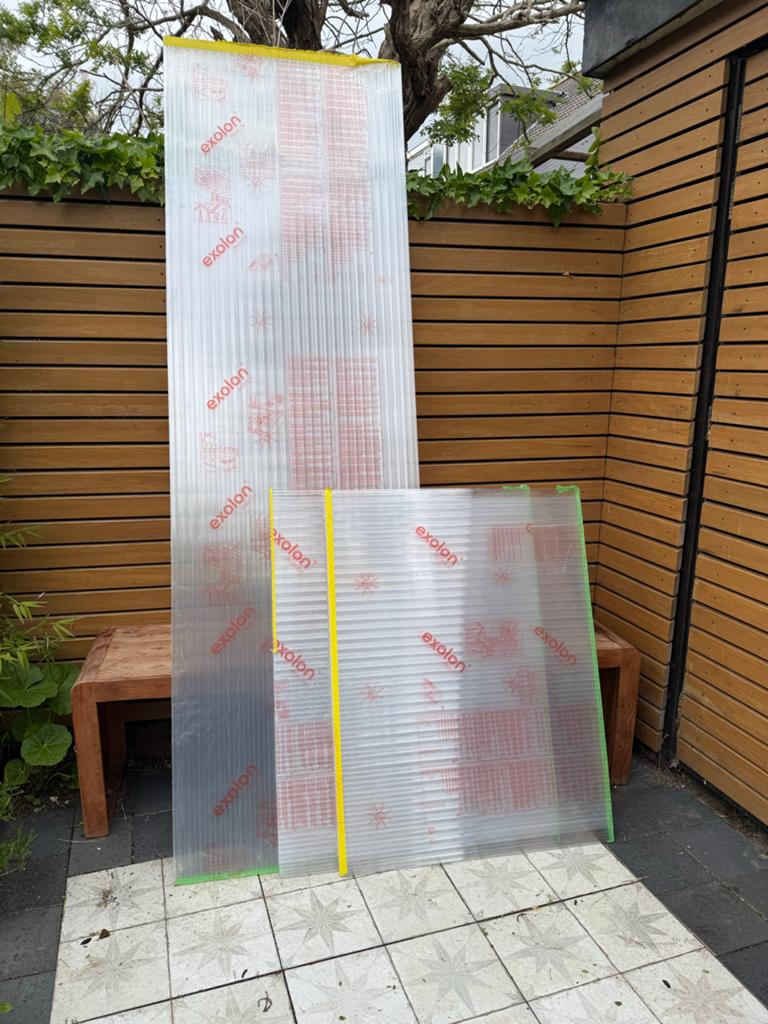 Reststukken polycarbonaat kanaalplaten 16mm, Doe-het-zelf en Verbouw, Platen en Panelen, Nieuw, Overige materialen, Minder dan 20 mm