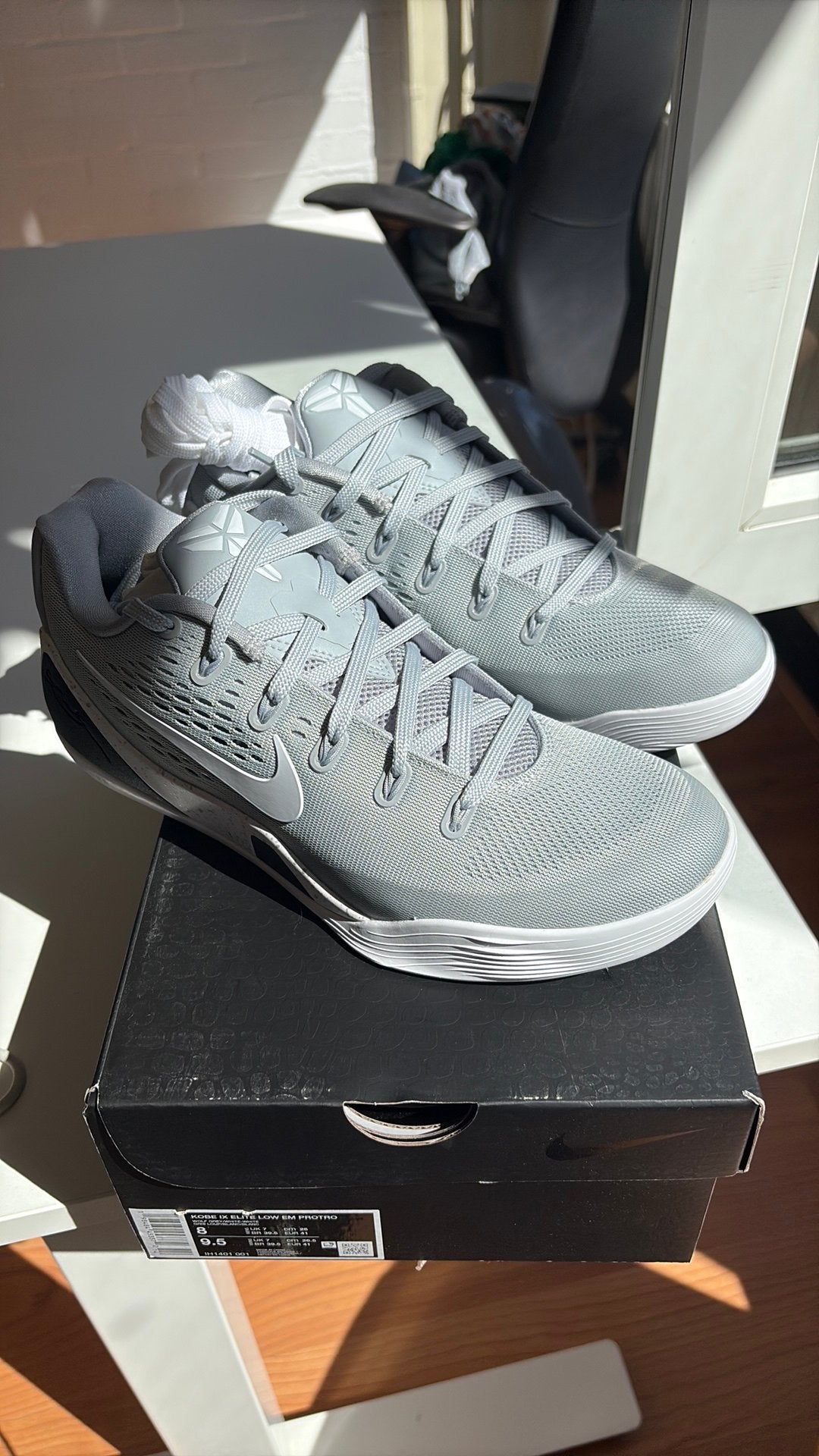 Nike Kobe 9 EM Low Protro TB Wolf Grey Grijs 41, Overige kleuren, Sportschoenen, Nieuw, Ophalen of Verzenden