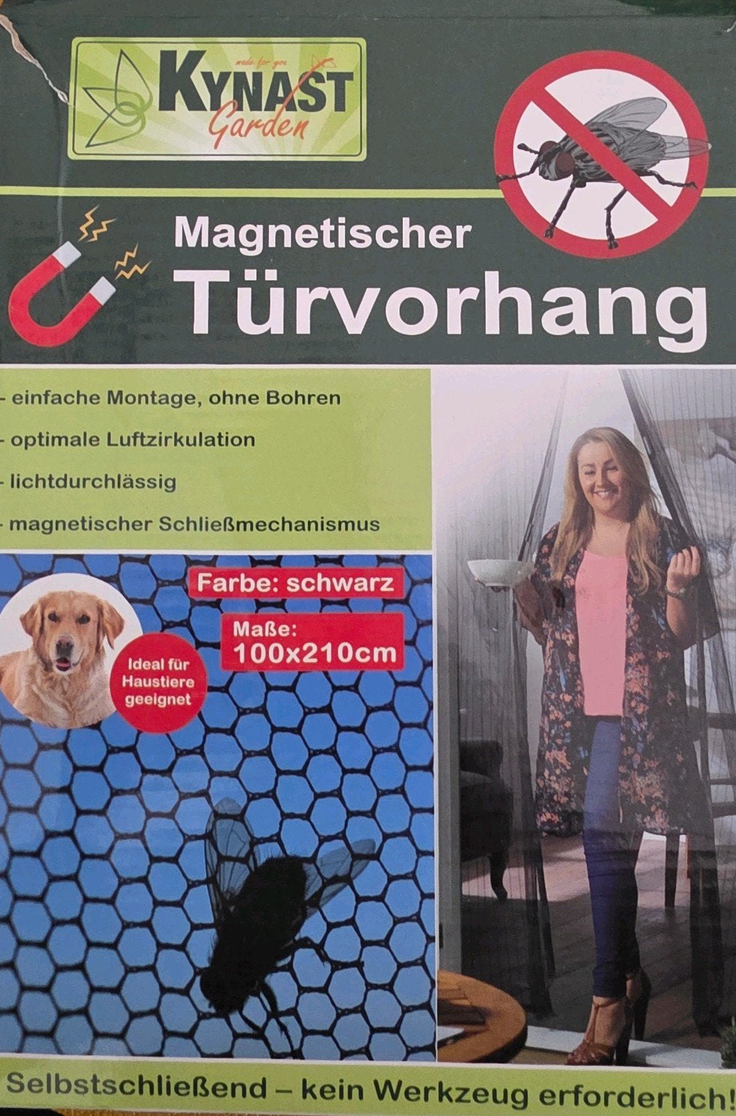 Kynast Magnetisch Deurgordijn - Muggenhor 100x210cm Zwart, Ophalen of Verzenden, Nieuw