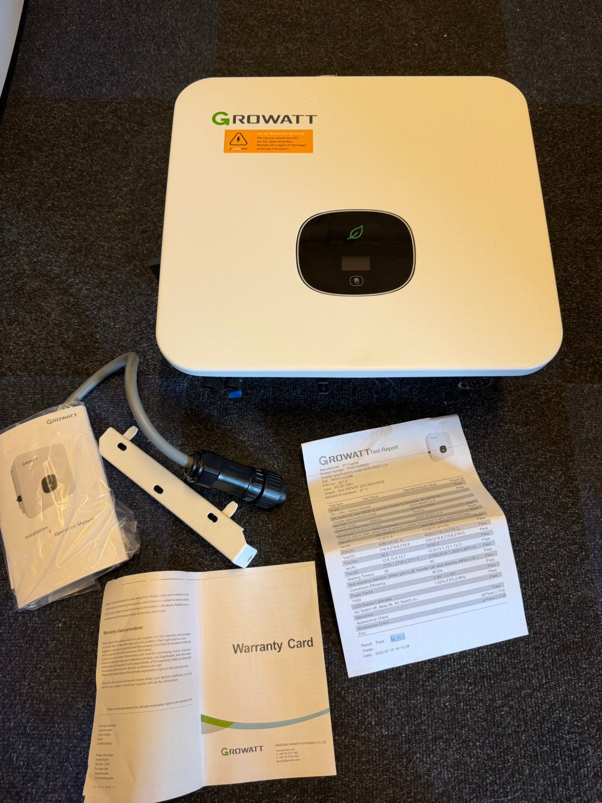 Omvormer: Growatt MOD 8000TL3-X PV, 3-fase, compleet, WiFi, Ophalen, Zo goed als nieuw