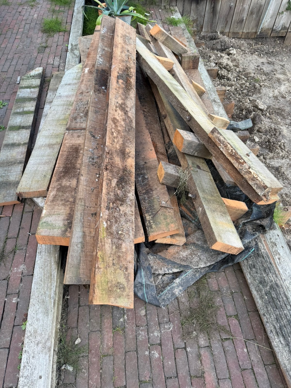 Bankirai balk 5 cm dik verschillende lengtes, Ophalen, Gebruikt, Balken, Hardhout