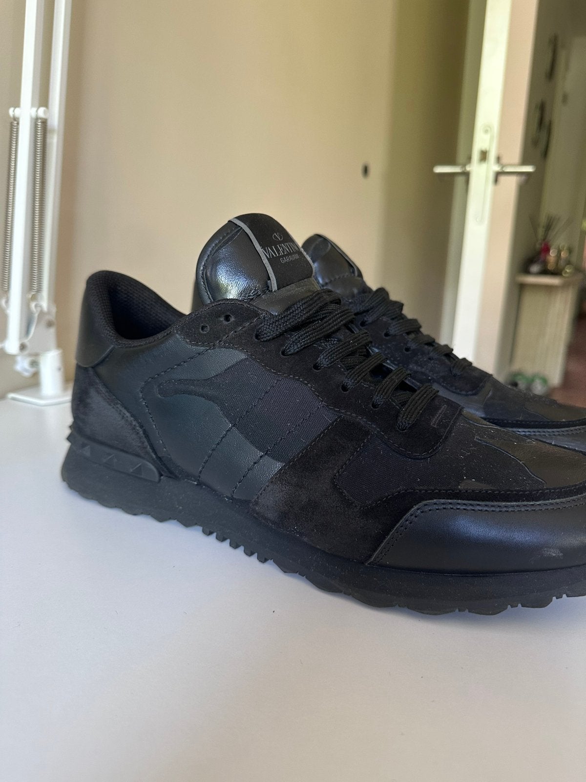 Valentino Garavani Rockrunner Sneaker — maat 47, Zwart, Ophalen of Verzenden, Sneakers of Gympen, Zo goed als nieuw