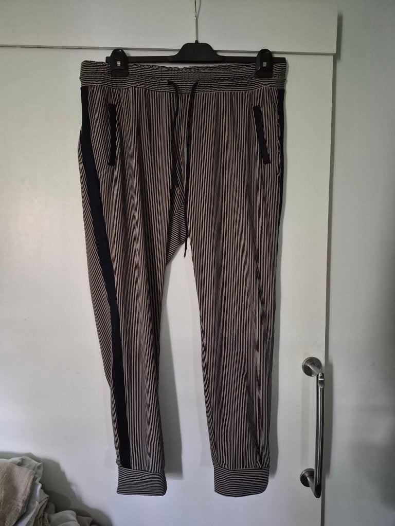 travelstof broek van sandwich maat xxl valt als 46, Blauw, Maat 46/48 (XL) of groter, Ophalen of Verzenden, Zo goed als nieuw