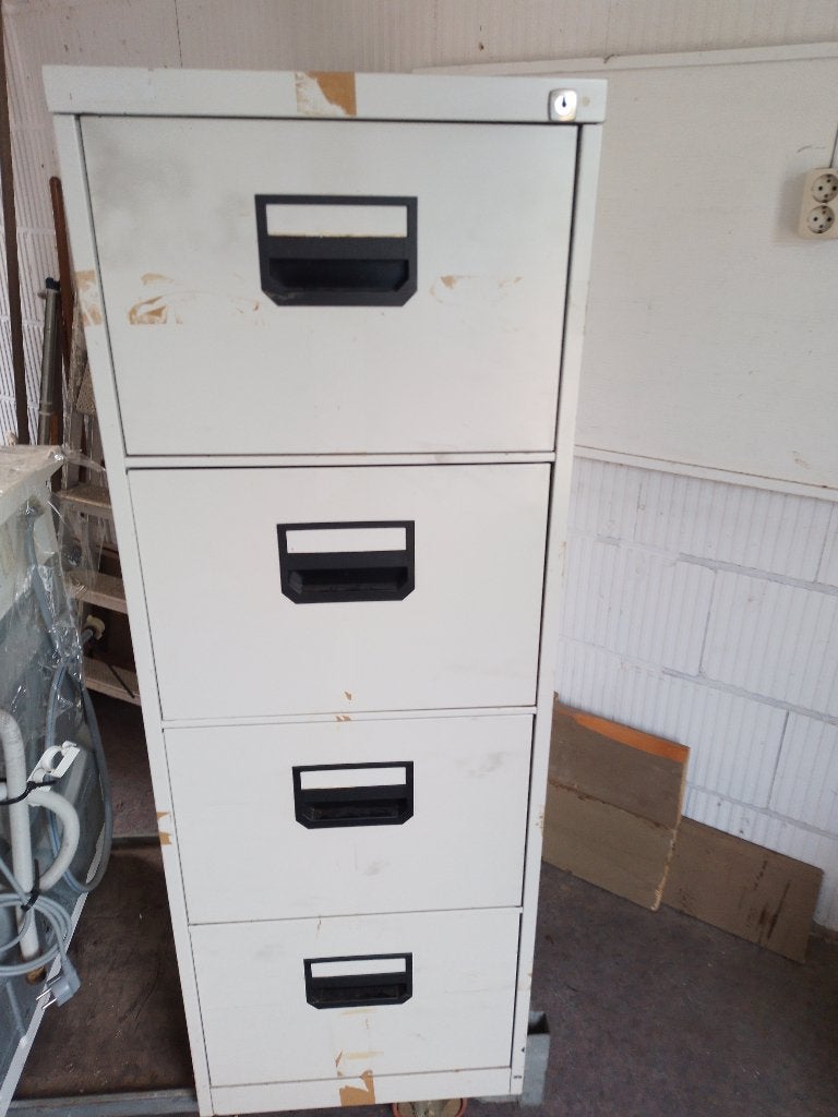 Metalen Archiefkast 4 laden, Ophalen, Gebruikt, 100 tot 150 cm, 50 tot 100 cm