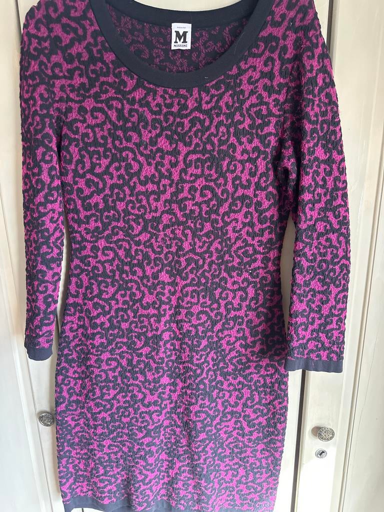 Missoni jurk met lange mouwen, maat 38, Kleding | Dames, Jurken, Maat 38/40 (M), Paars, Ophalen of Verzenden, Knielengte