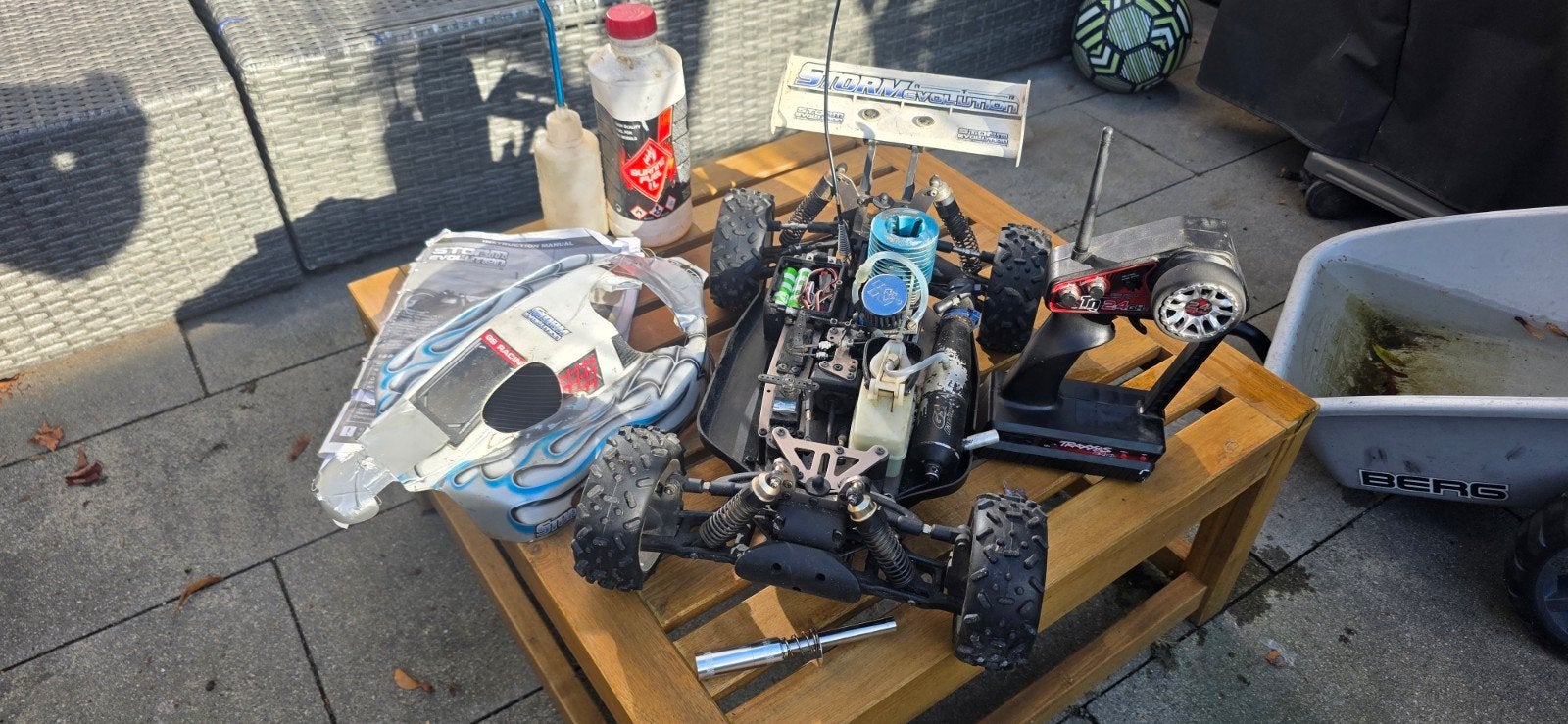 ​GS Racing Storm EVO 1/8 Nitro RC Buggy 4x4 rtr, Gebruikt, Auto offroad, Ophalen of Verzenden, Schaal 1:8