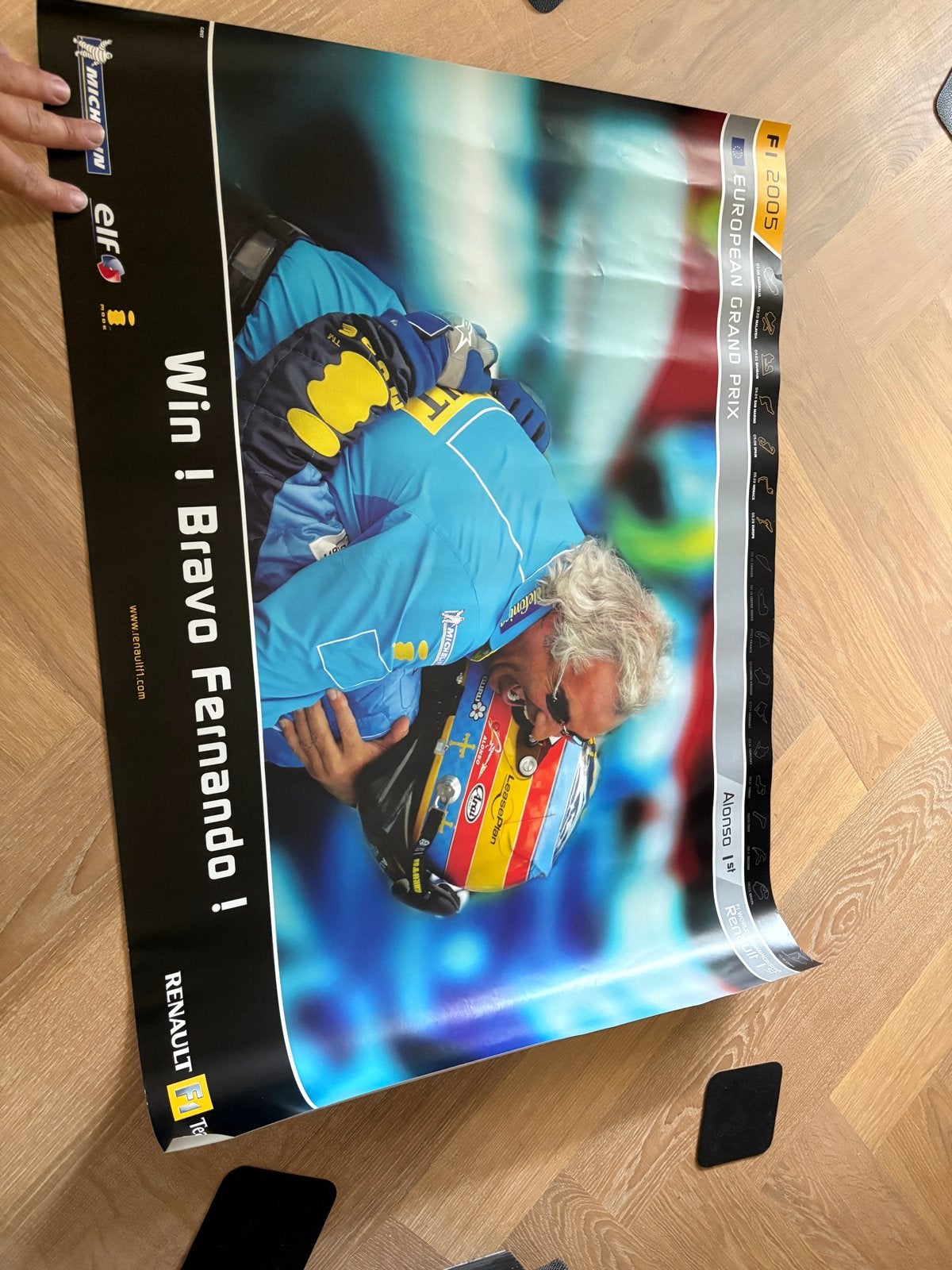 Originele Renault F1 Team Posters 2003-2005 Fernando Alonso, Verzamelen, Posters, Deurposter of groter, Rechthoekig Liggend, Ophalen of Verzenden
