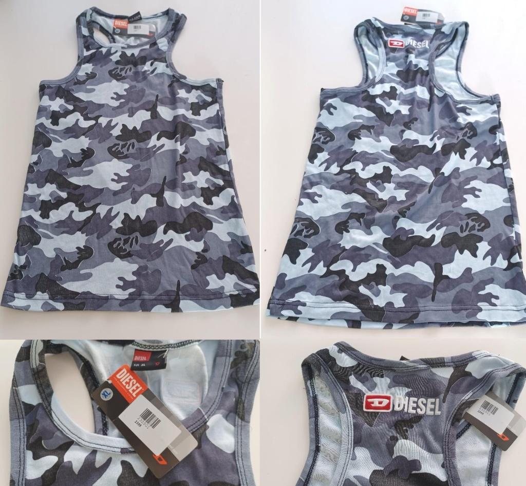Diesel T- Lifty-Camou tanktop, Kleding | Heren, T-shirts, Ophalen of Verzenden, Nieuw, Maat 56/58 (XL), Grijs