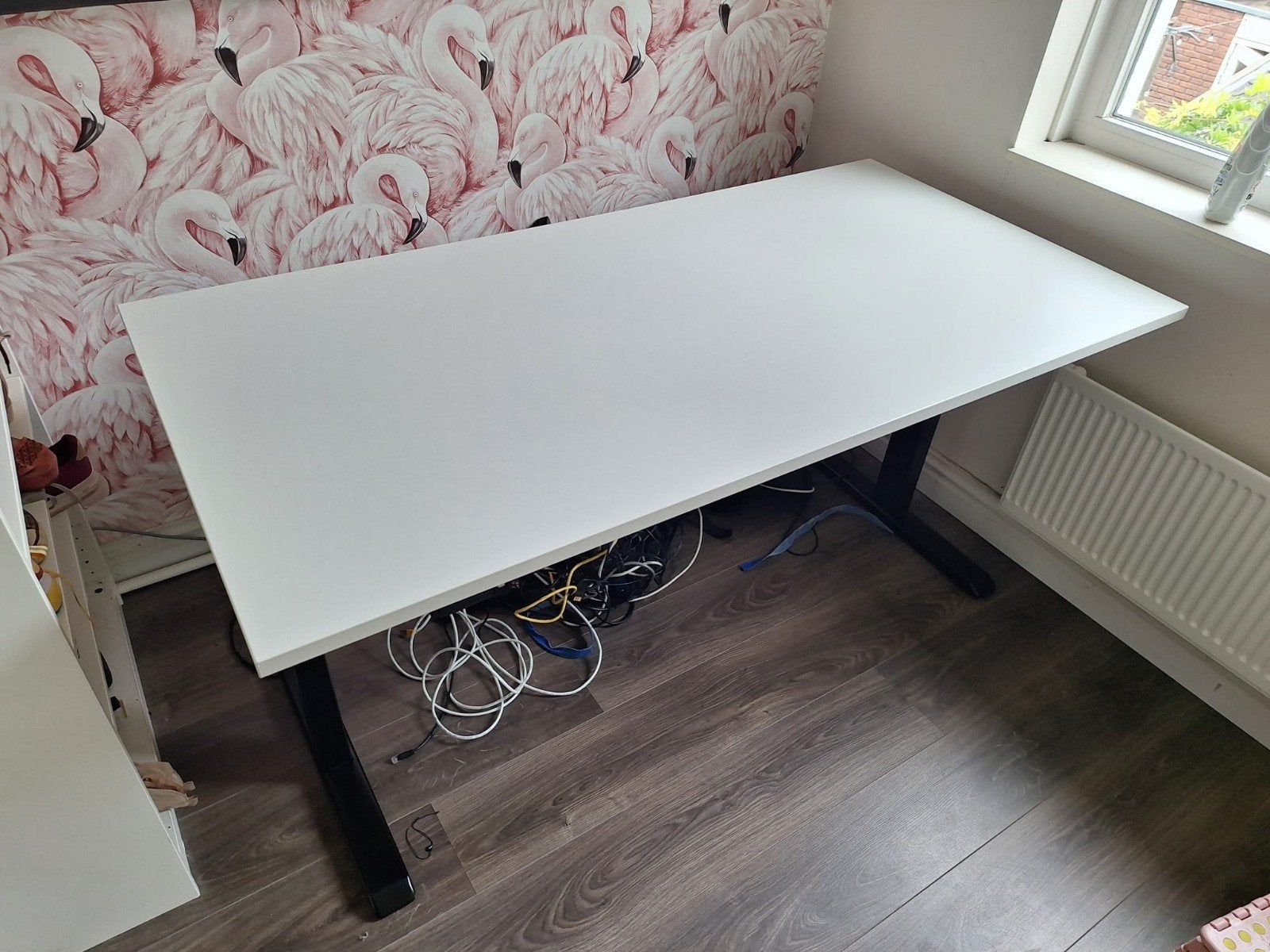 Zit-sta bureau in hoogte verstelbaar - 160x80 cm, Huis en Inrichting, Bureaus, Ophalen of Verzenden, In hoogte verstelbaar, Zo goed als nieuw