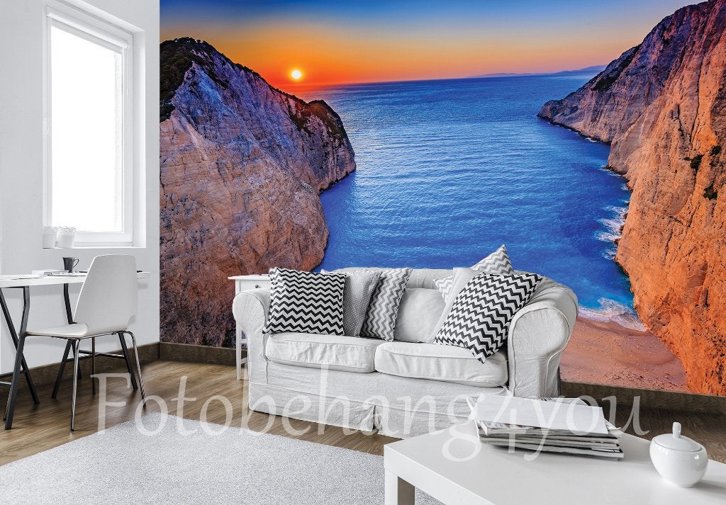 Baai Zakynthos fotobehang, Grieks behang *Fotobehang4you, Verzenden