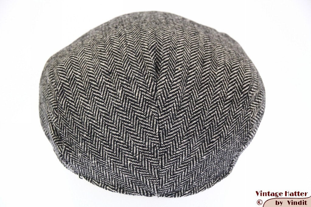 platte pet Flatcap Hawkins vissengraat grijs maat 58 nieuw, Hawkins, Nieuw, Ophalen of Verzenden, Pet