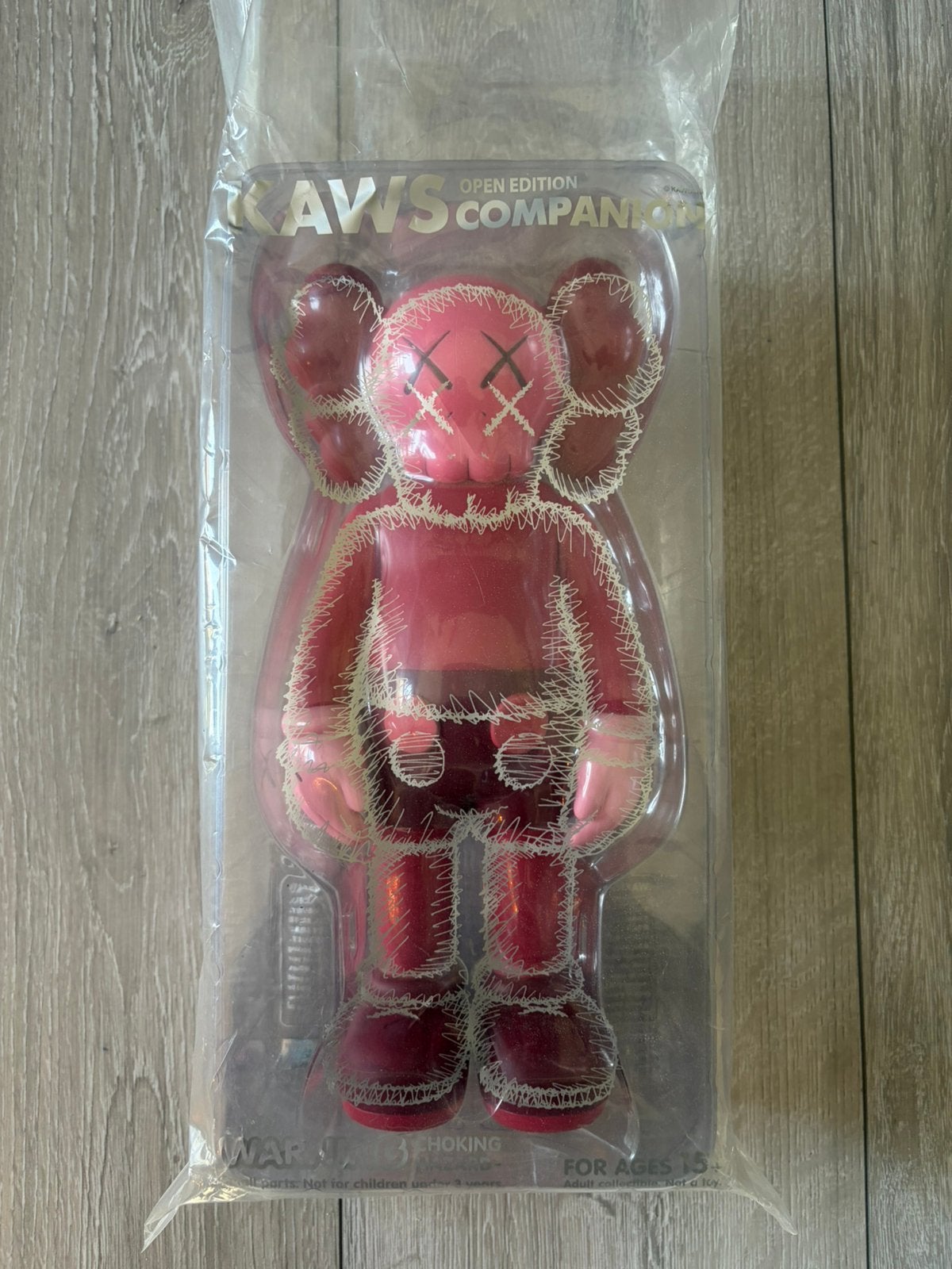 Kaws Companion Blush - open edition, 28 cm, Ophalen of Verzenden, Gemerkt, Rood