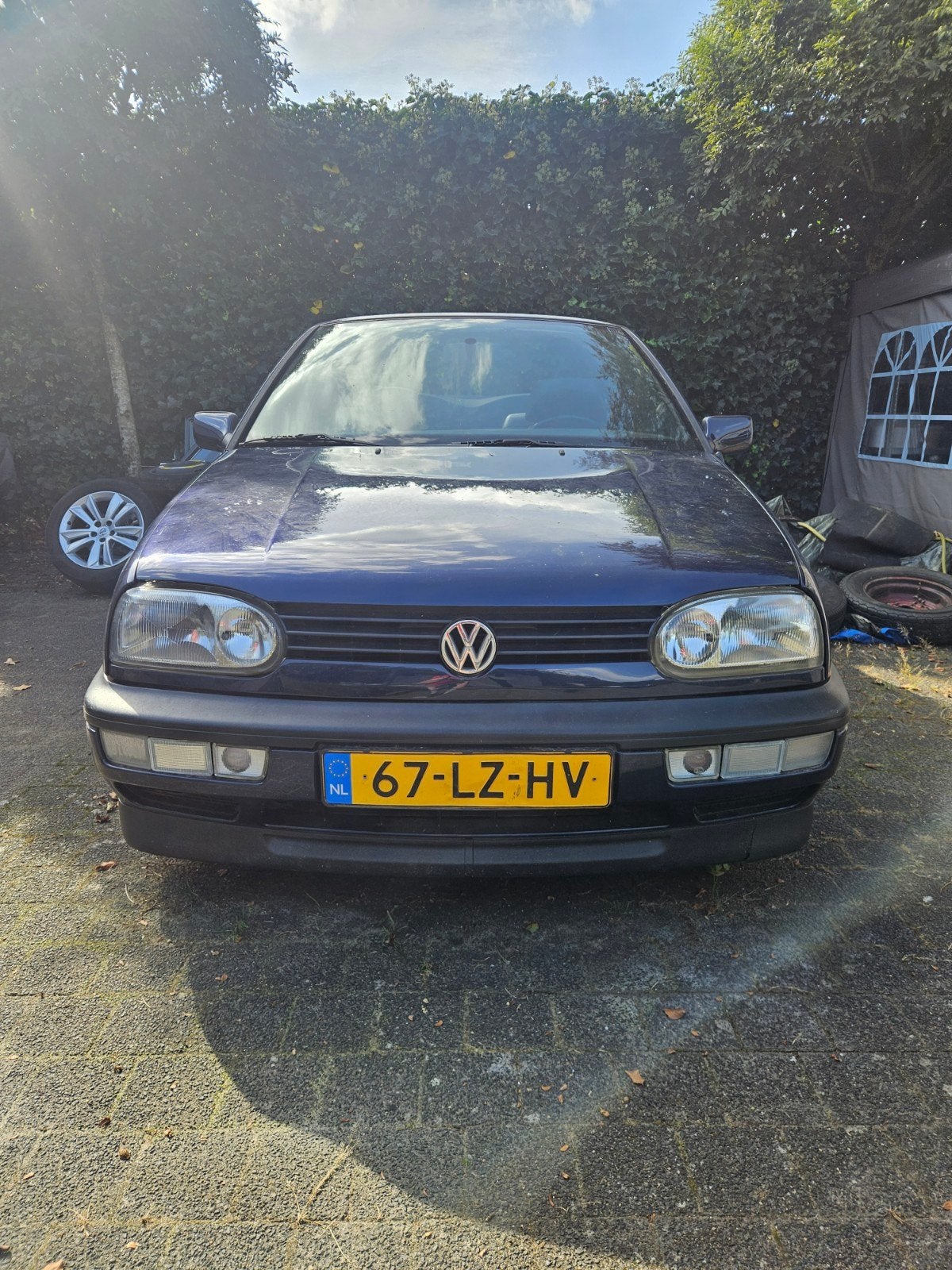 Volkswagen Golf 2.0 Cabriolet, 1997, full option, geen apk, 4 cilinders, Blauw, 49 €/maand, 1200 kg