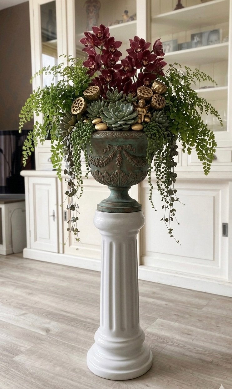 Witte decoratieve zuil, Huis en Inrichting, Woonaccessoires | Zuilen en Pilaren, Ophalen of Verzenden, Zo goed als nieuw