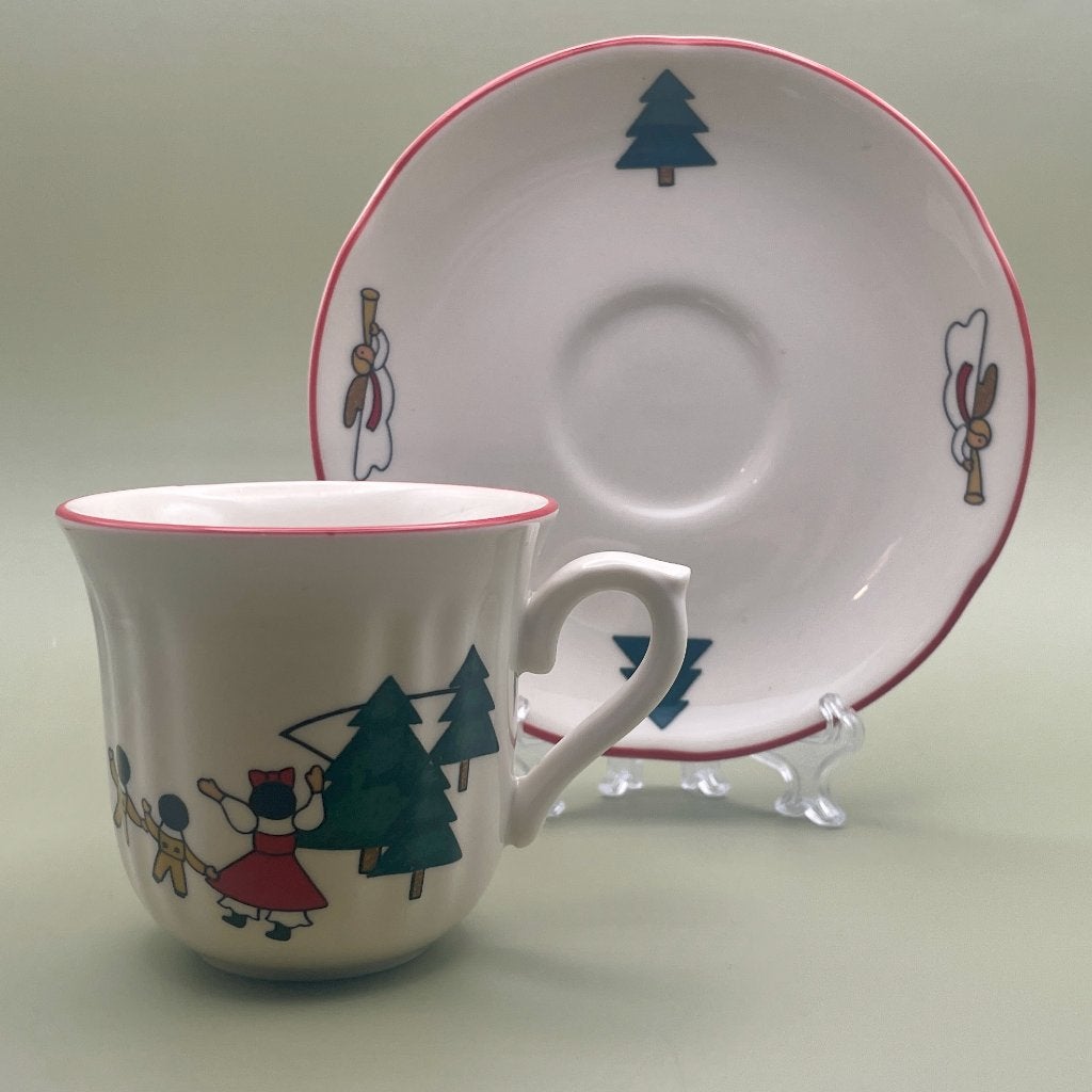 Mason’s Christmas Village koffiekop en schotel 1796, Onbekend, Ophalen of Verzenden, Zo goed als nieuw, Onbekend