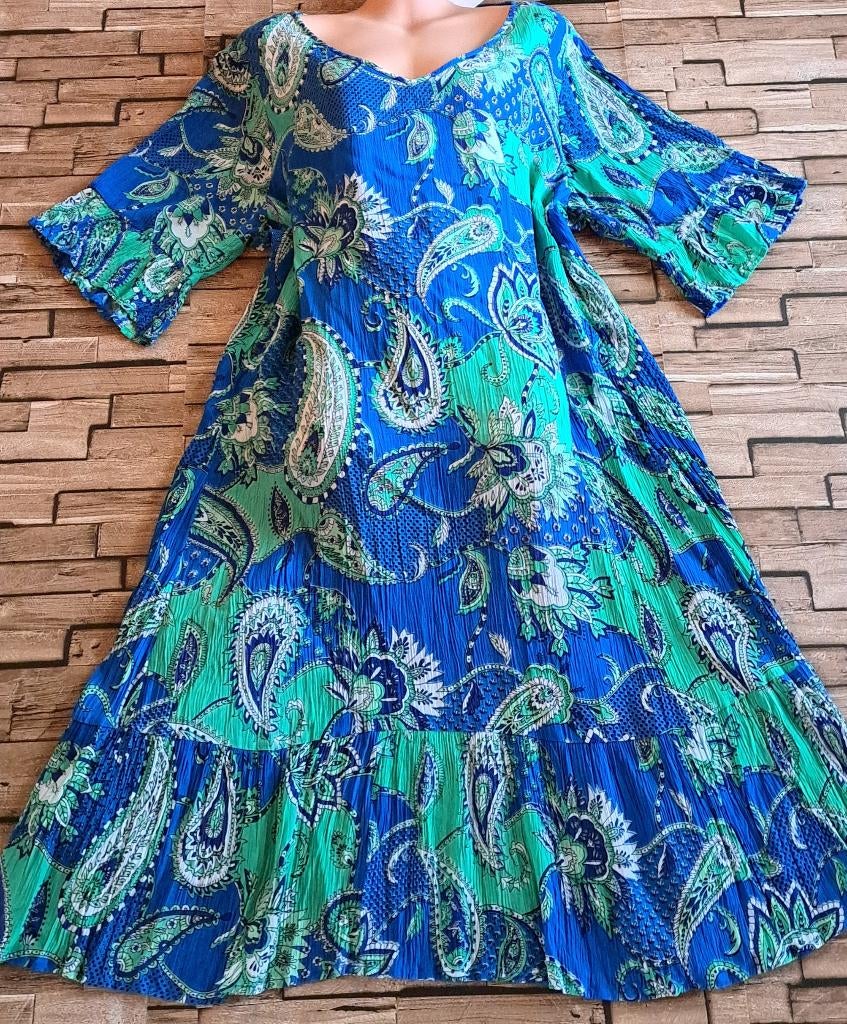 ORIENTIQUE-ONE SUMMER Kleurrijke Nieuwe Jurk met Print, 46, Kleding | Dames, Grote Maten, Overige kleuren, Verzenden, Jurk, Nieuw