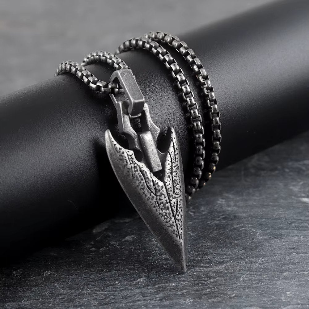 Roestvrij Stalen Speerpunt Ketting, Verzenden, Nieuw, Zilver, Overige materialen