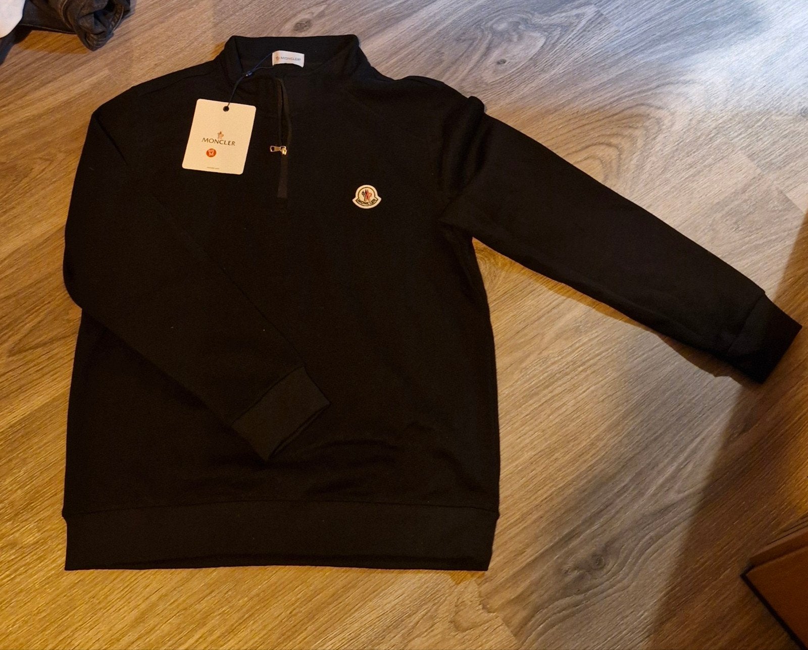 Nieuwe Moncler Quarterzip - Stijlvol e, Kleding | Heren, Moncler, Zwart, Nieuw, Overige maten