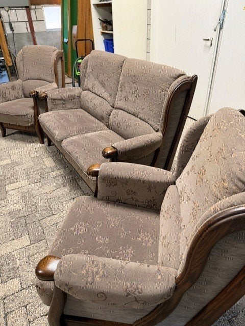 Vintage Bankstel, Ophalen, Gebruikt, 150 tot 200 cm, Vintage