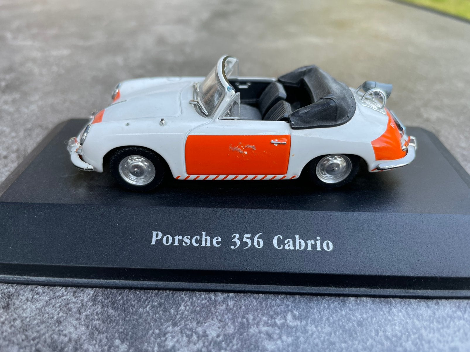 Model Porsche 356 cabrio Rijkspolitie, Politieporsche, 1/43, Ophalen of Verzenden, Auto, Overige merken