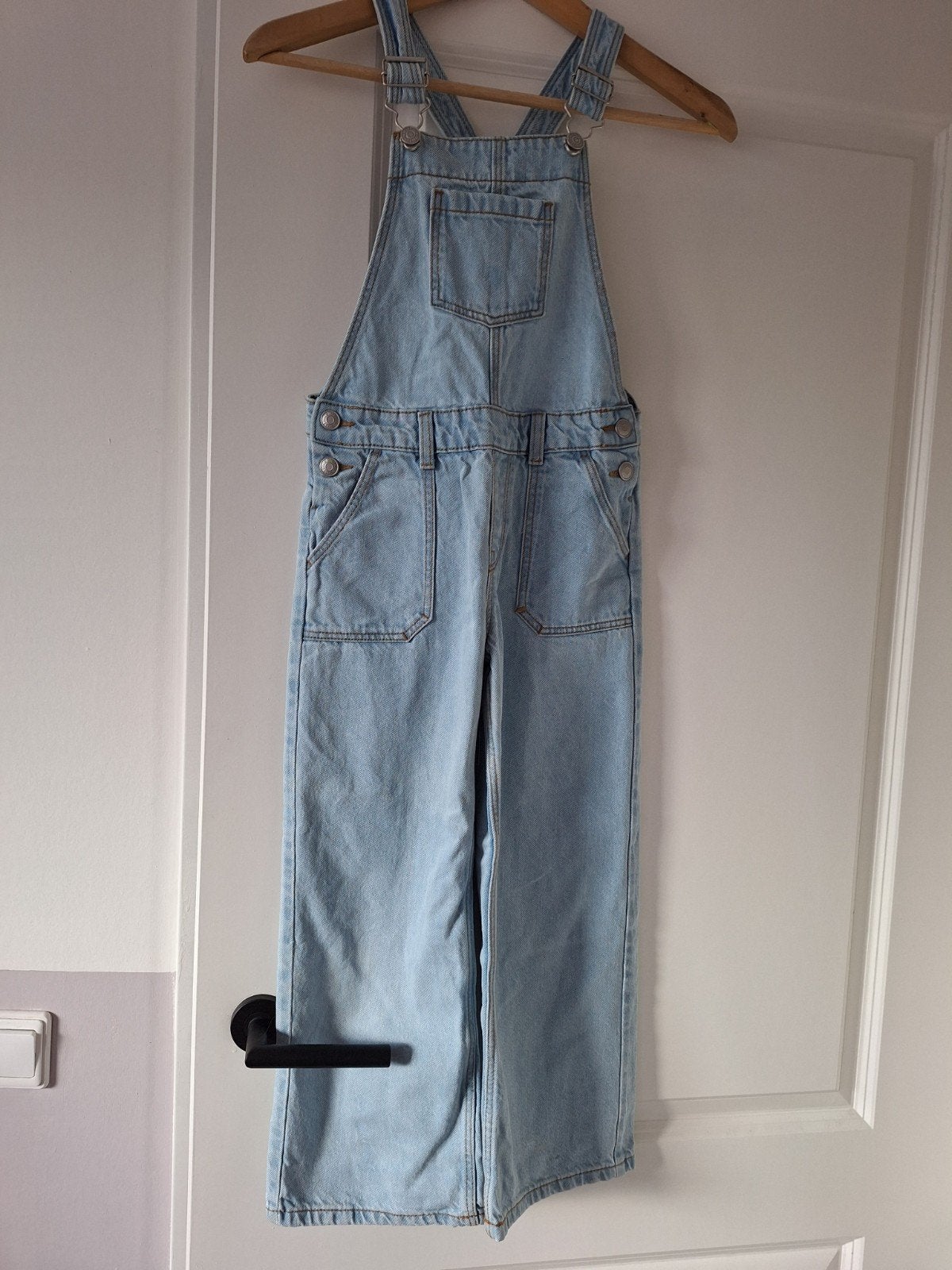 Gave spijker tuinbroek van de Hema Baggy Fit draagmt 128/134, Kinderen en Baby's, Kinderkleding | Maat 128, Broek, Meisje, Ophalen of Verzenden