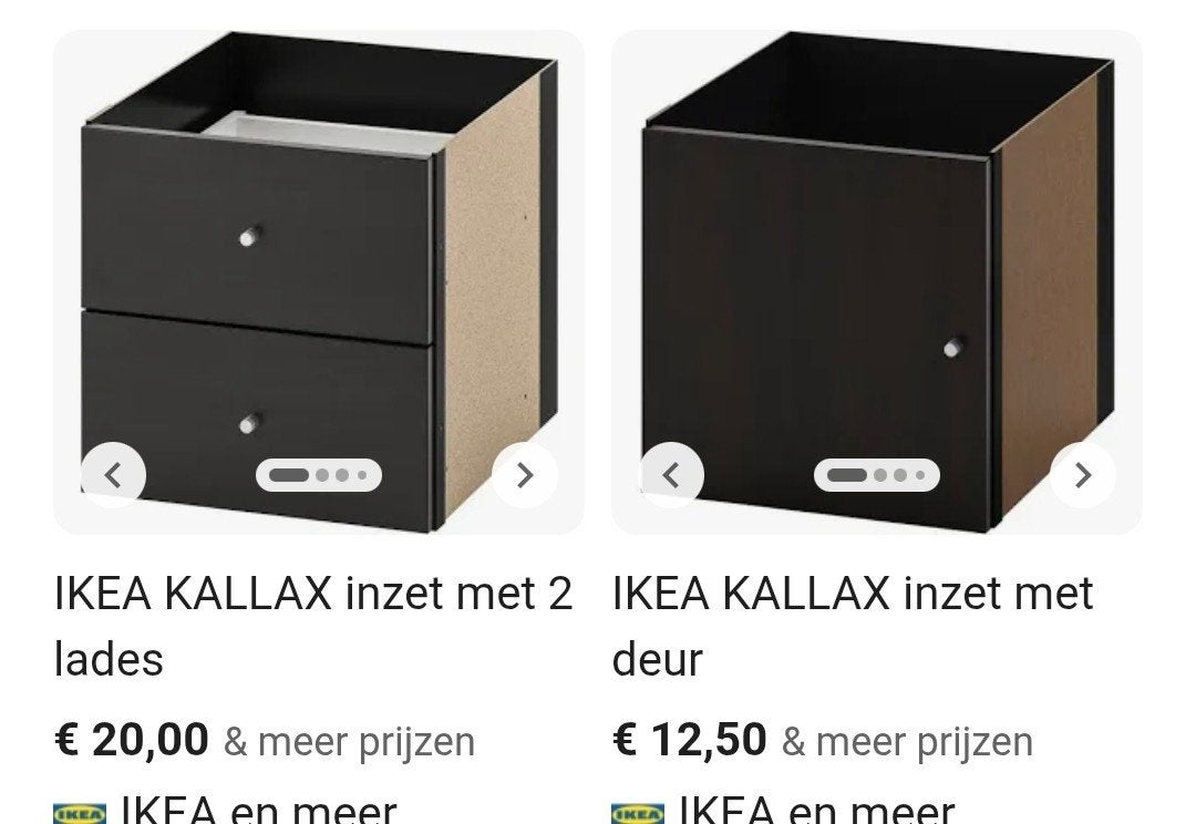 IKEA KALLAX Inzet Lades en Kastdeur, Minder dan 50 cm, Gebruikt, Ophalen of Verzenden, Minder dan 100 cm