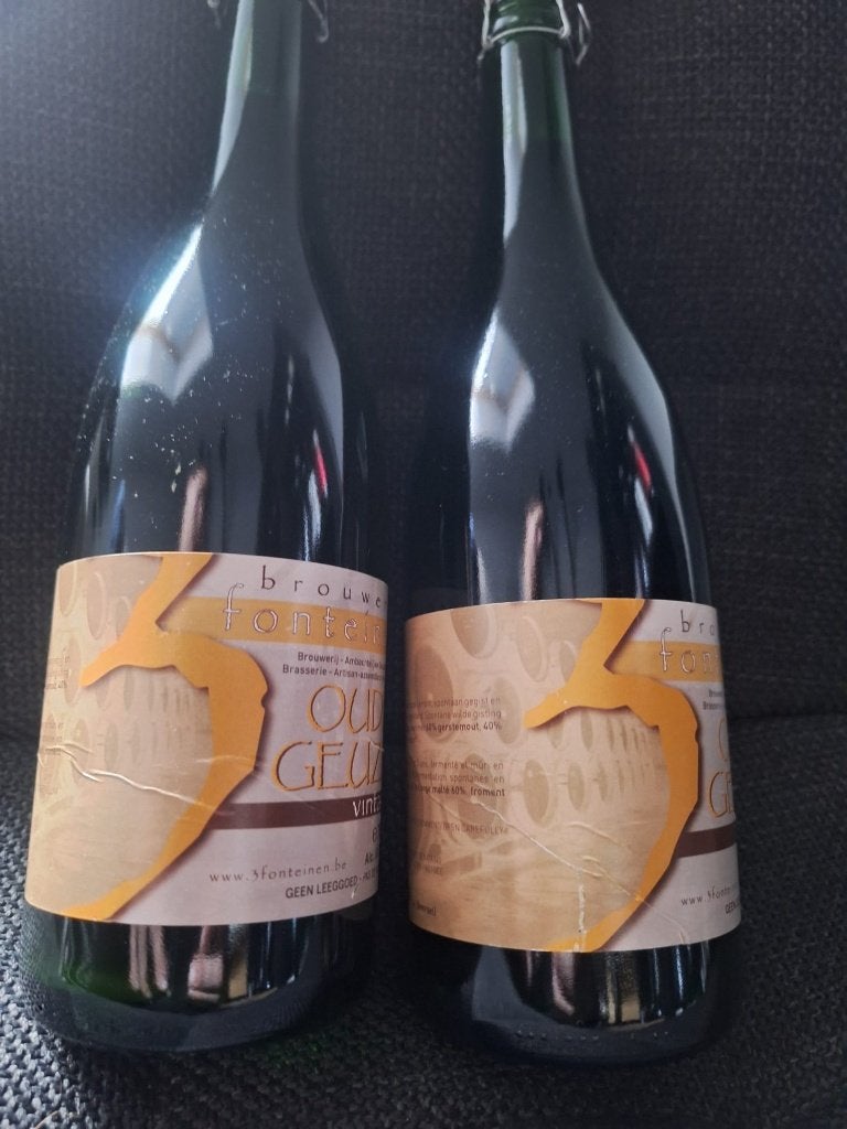 2x 3 Fonteinen Oude Geuze Vintage 2014, Ophalen of Verzenden, Zo goed als nieuw, Flesje(s), Overige merken