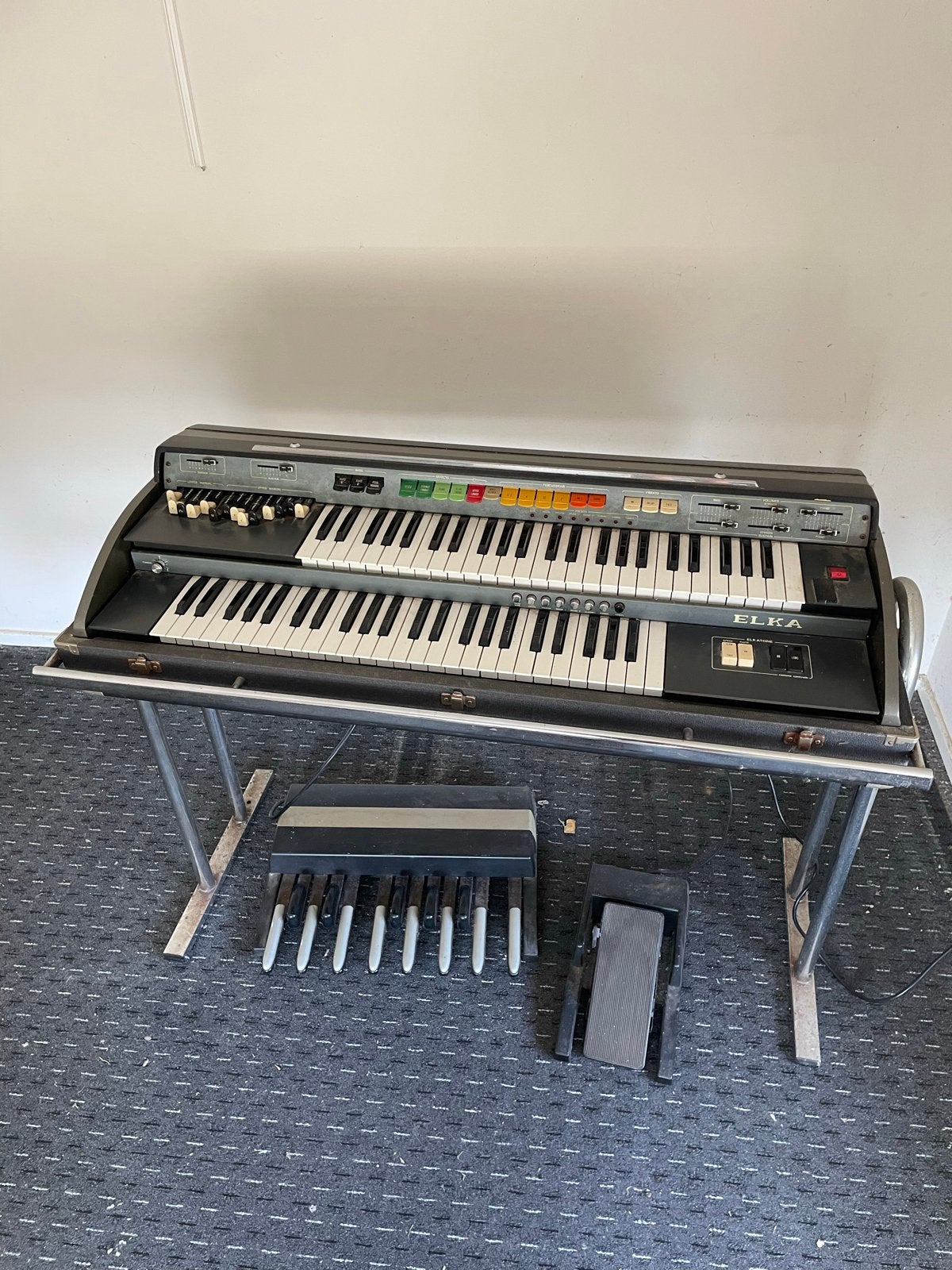 Elka X 605 Orgel met 2 klavieren en pedalen, Muziek en Instrumenten, Ophalen, Gebruikt, 2 klavieren, Hammondorgel