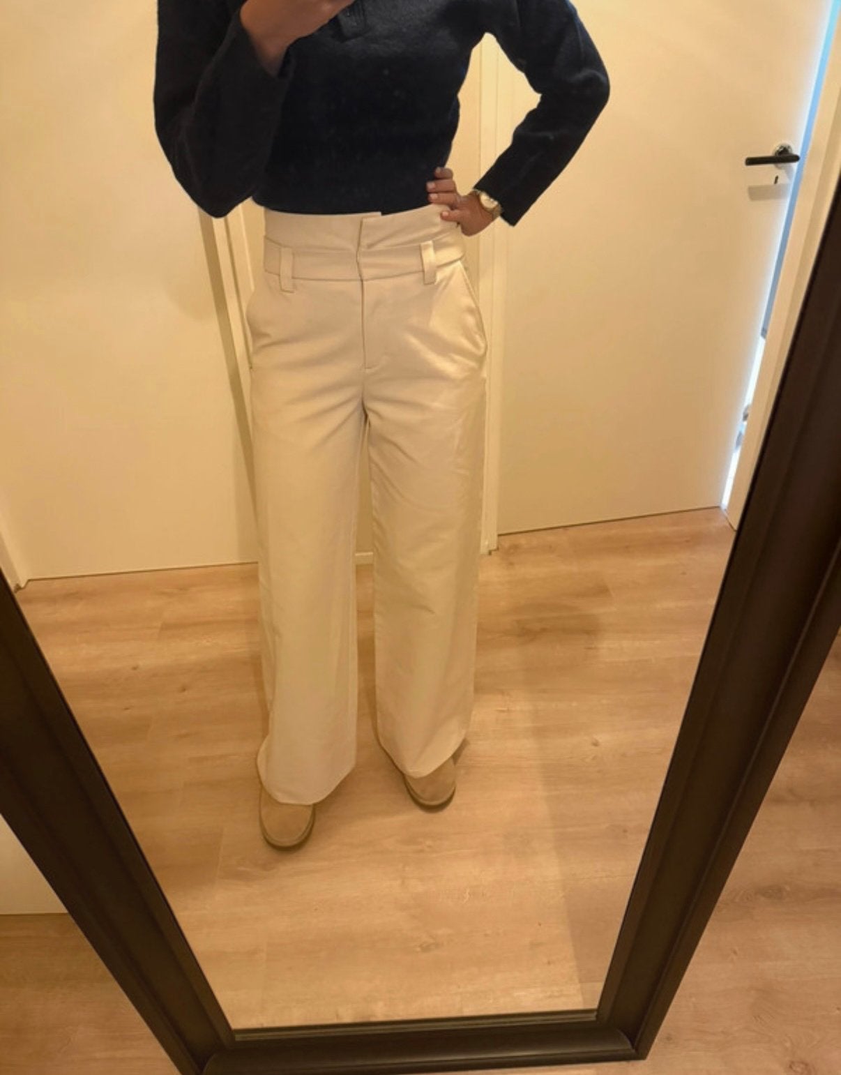 Josh v broek pantalon ecru beige sand S small carter, Beige, Nieuw, Ophalen of Verzenden, Maat 36 (S)