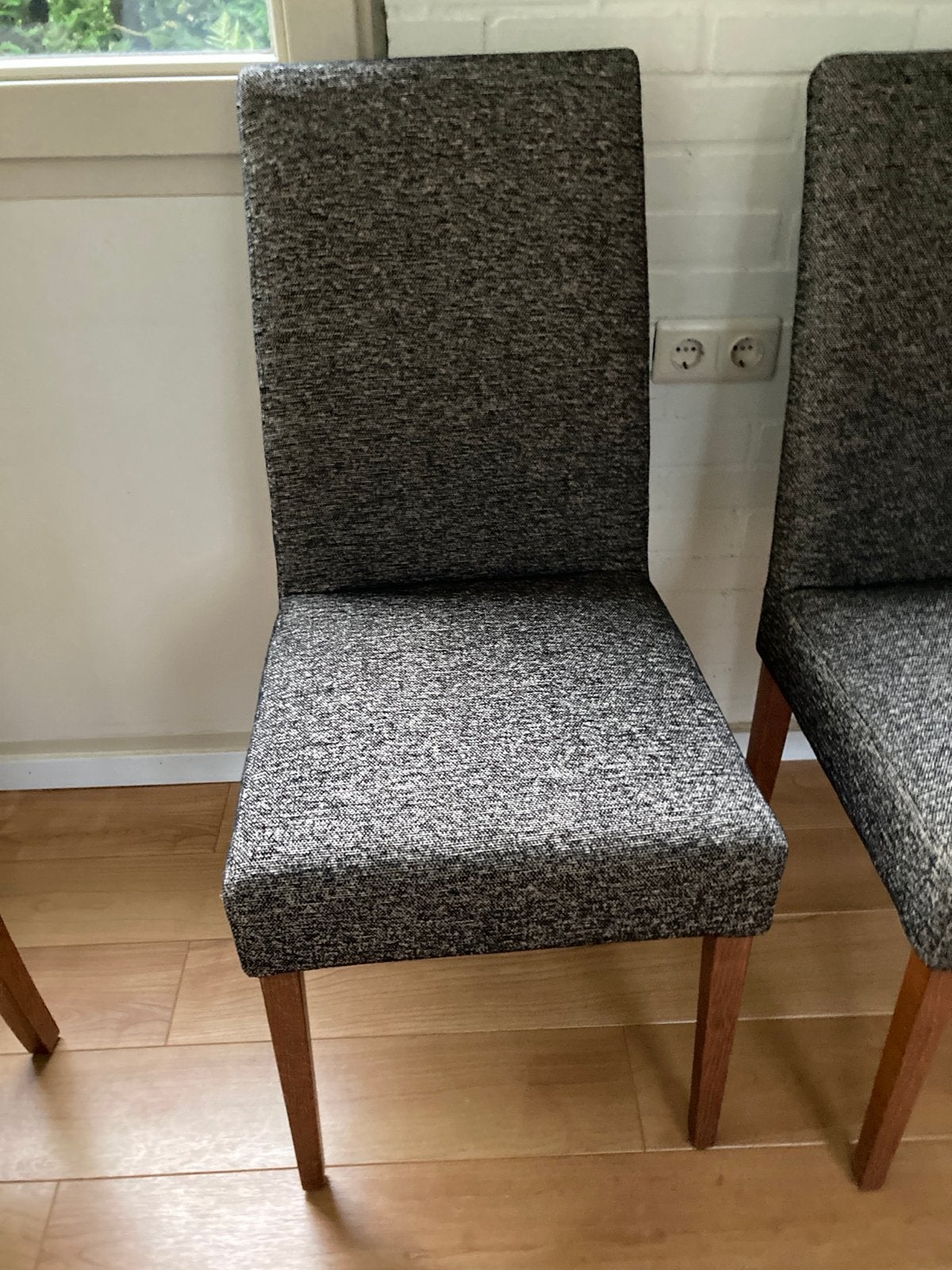 Heerlijk zittende eetkamerstoelen, Ophalen, Wit, Zo goed als nieuw, Vier