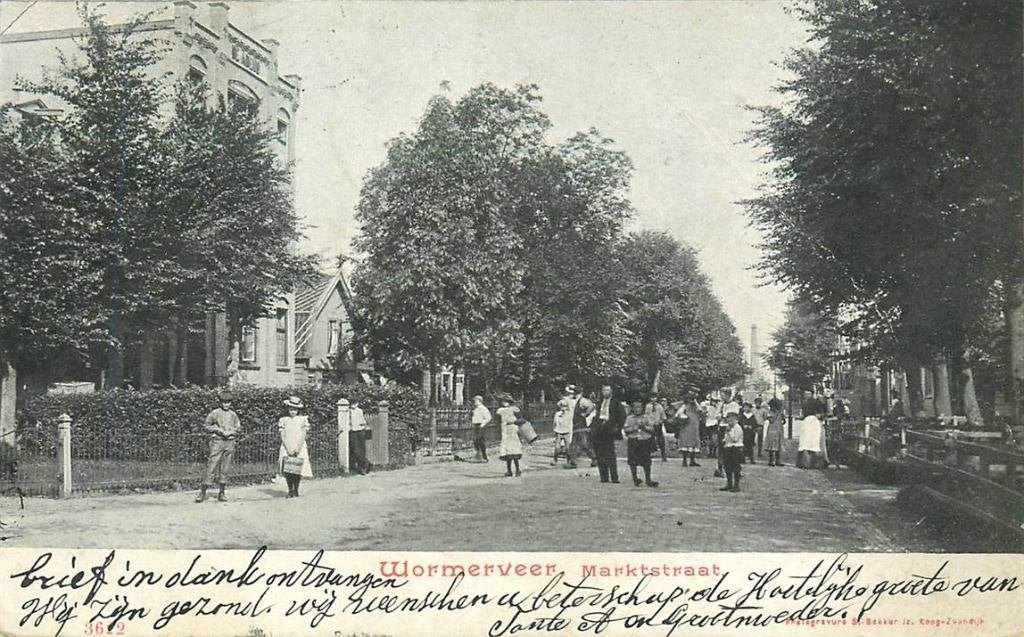 388-559-017 Wormerveer Marktstraat, Verzenden, Voor 1920, Noord-Holland