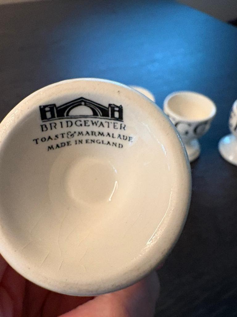 Bridgewater Egg Cup Black toast -  5 stuks, Verzenden, Zo goed als nieuw, Overige stijlen, Kop(pen) en/of Schotel(s)