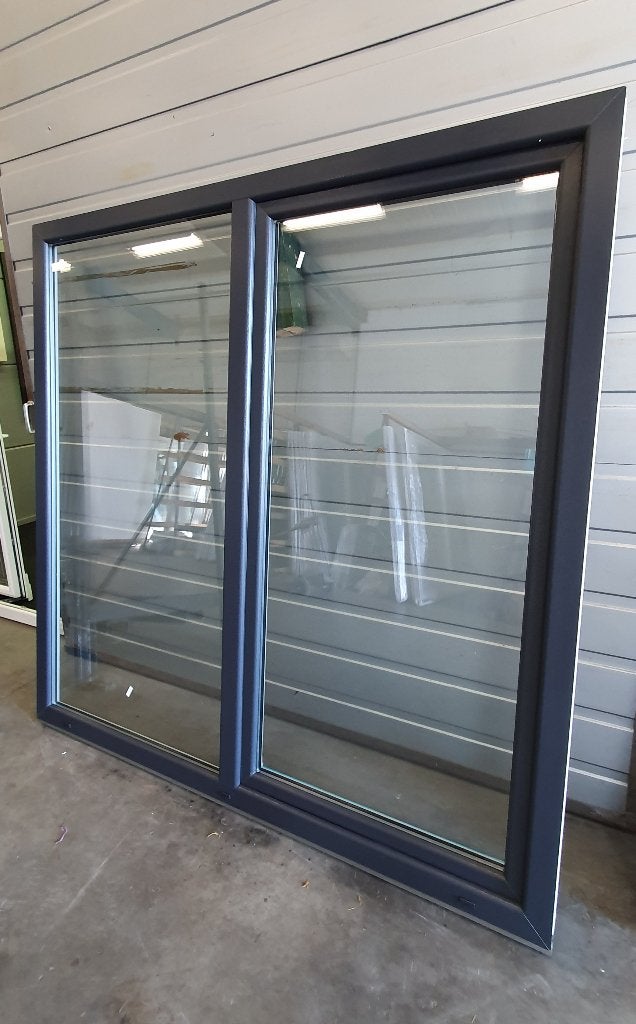 2 delige kantel schuifpuien/kunststof/antraciet grijs/ hr++, Kunststof, 225 cm of meer, Nieuw, Ophalen of Verzenden