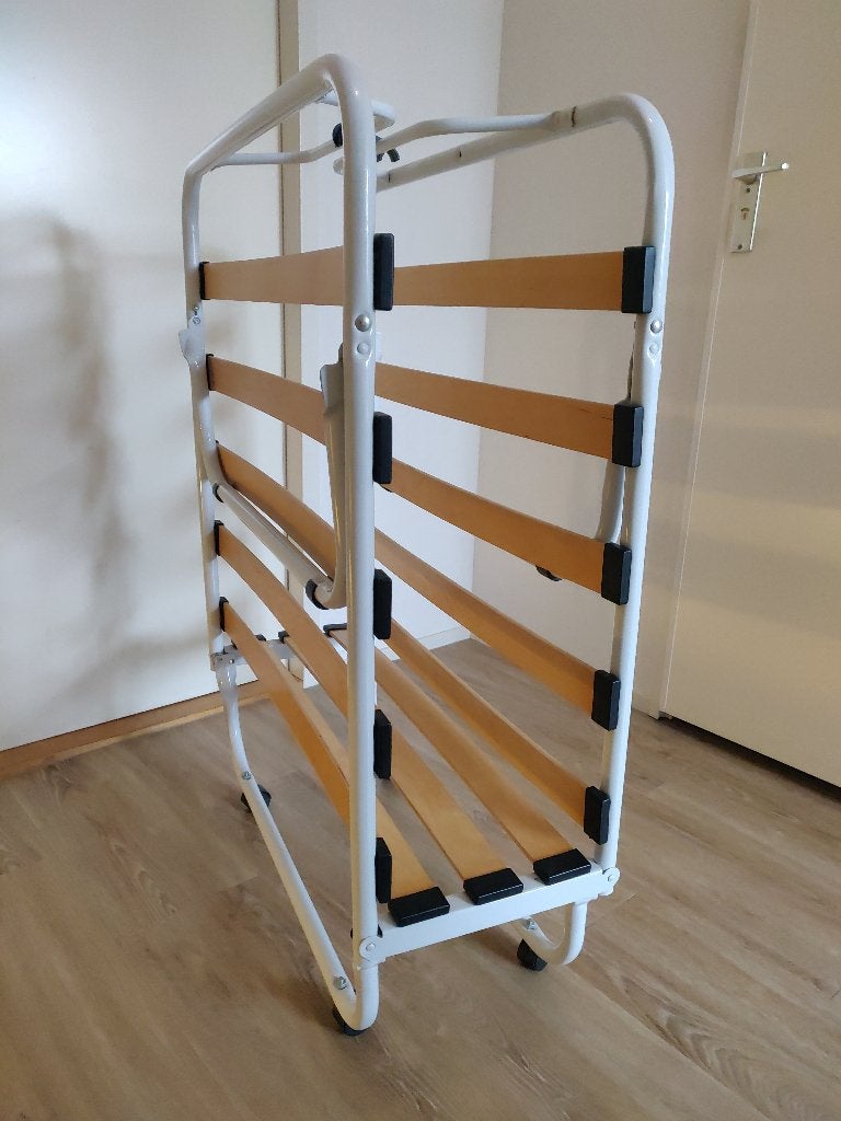 Logeerbed te koop, Ophalen, Gebruikt, Eenpersoons, Wit