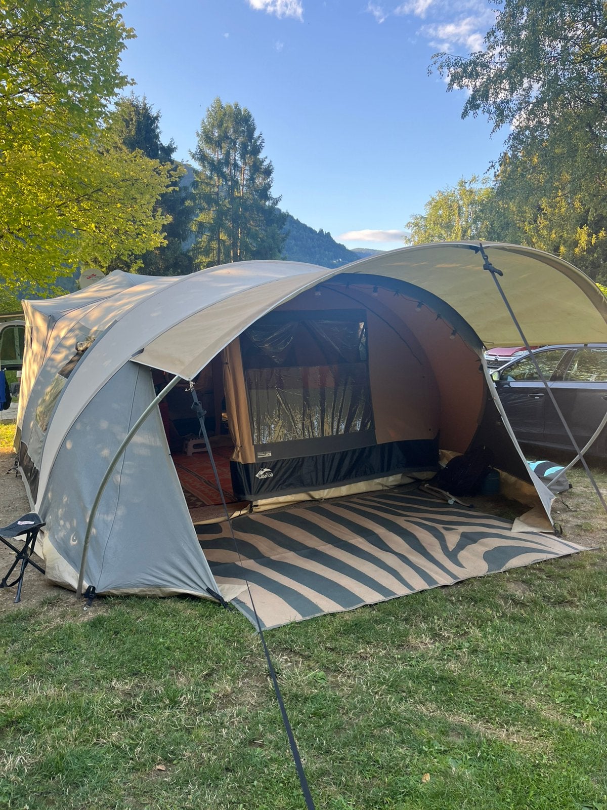Cabanon Mercury deluxe (2011), Caravans en Kamperen, Vouwwagens, Ophalen, Beige, Cabanon, Aanwezig