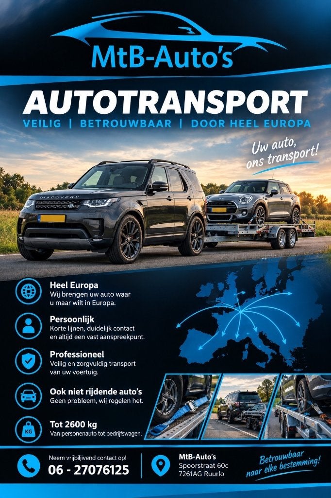 Professioneel betrouwbaar Autotransport Door Heel Europa