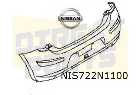 Nissan Micra K13 (11/10-6/13) achterbumper (te spuiten) Orig