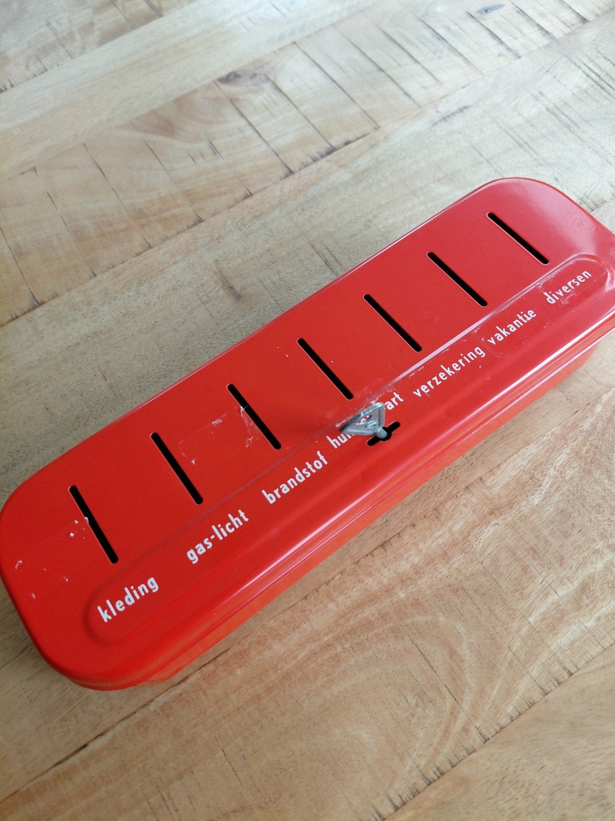 Brabantia spaardoos., Verzamelen, Ophalen, Gebruikt, Metaal of Blik, Overige thema's