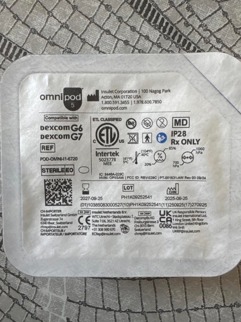Omnipod 5 - Compatibel met Dexcom G6/G7, Ophalen of Verzenden, Nieuw