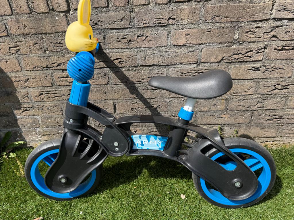 Loopfiets 2-in-1: twee of drie wielen, inclusief extra wiel, Ophalen, Zo goed als nieuw, Loopfiets