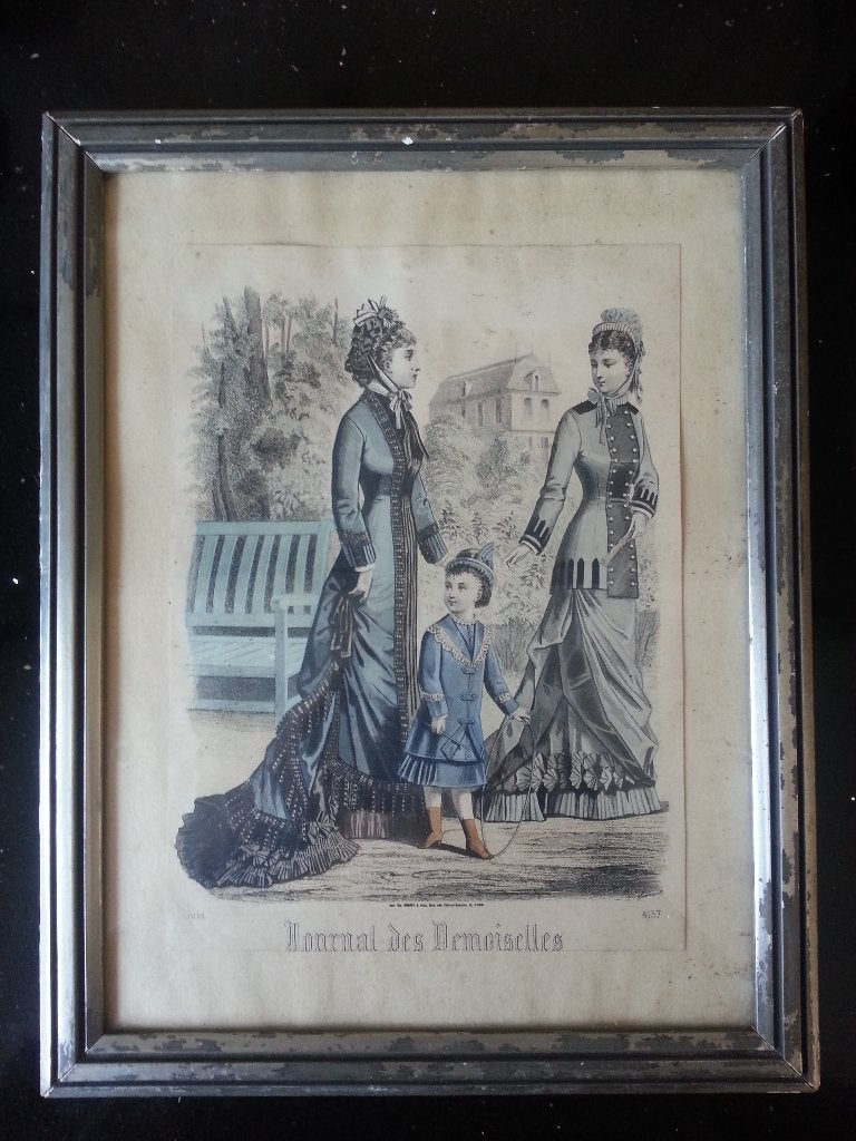 Antiek/Brocante gravure Journal des Demoiselles 1878, Ophalen of Verzenden